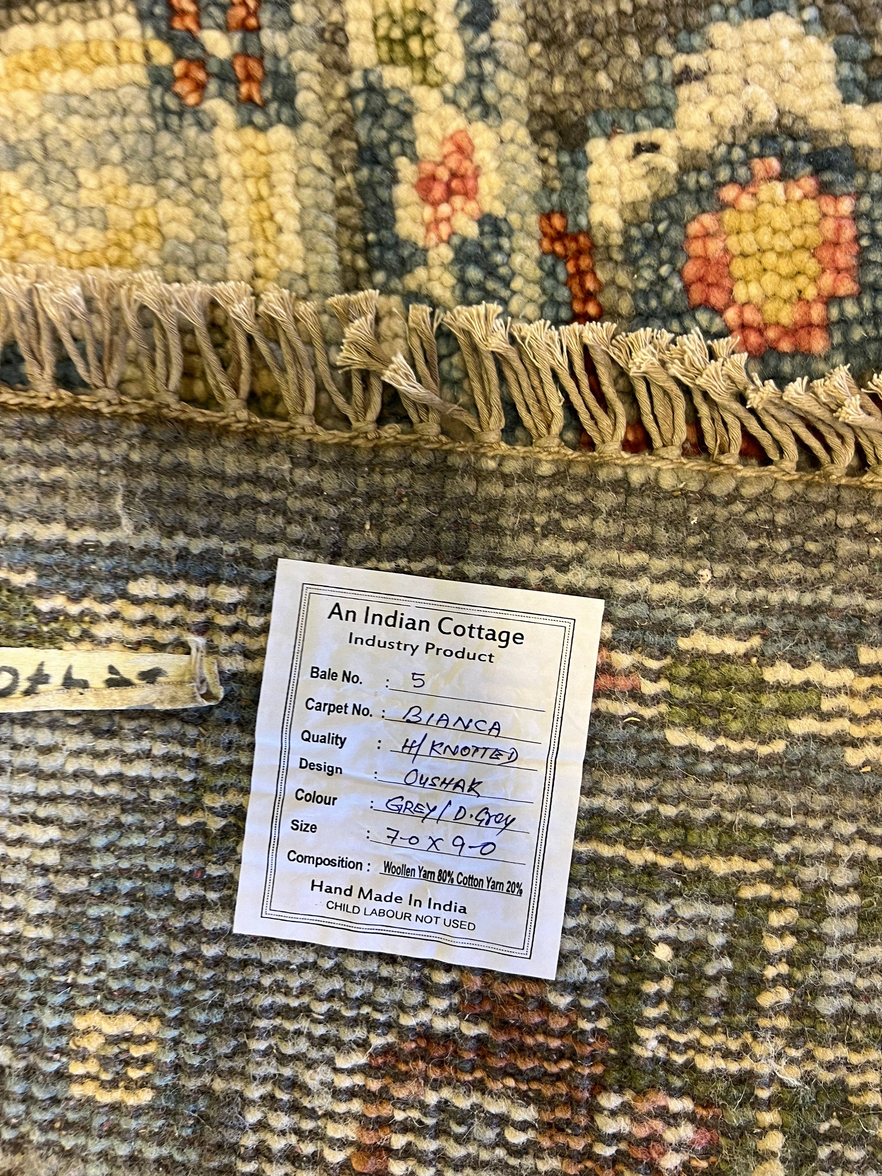 Banana Manor Rug Co. - Wholesale Area Rug - Bianca  8x10 Grey Hand-Knotted Oushak Rug23