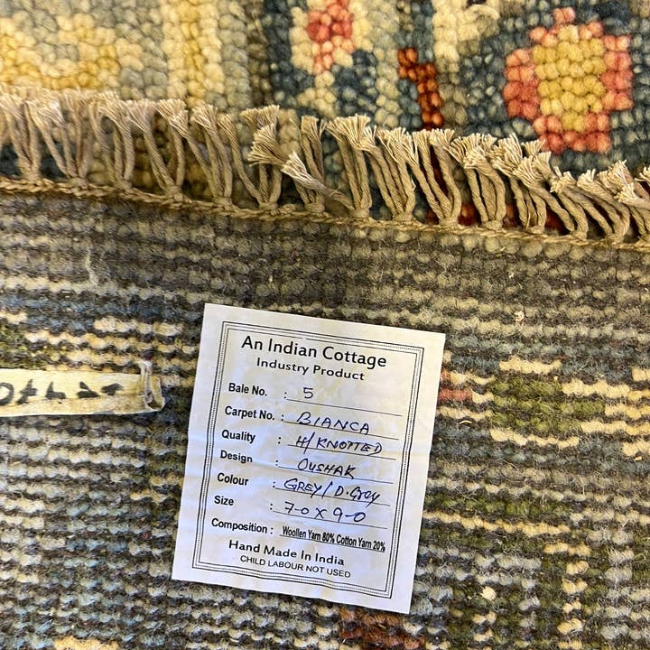 Banana Manor Rug Co. - Vente Tapis - Tapis Oushak noué à la main Bianca 8x10 gris23