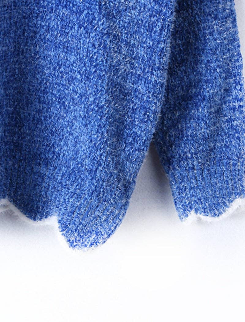 Masyal - Wholesale Knit Sweater - Women's - Scallop Trim Knit Sweater3