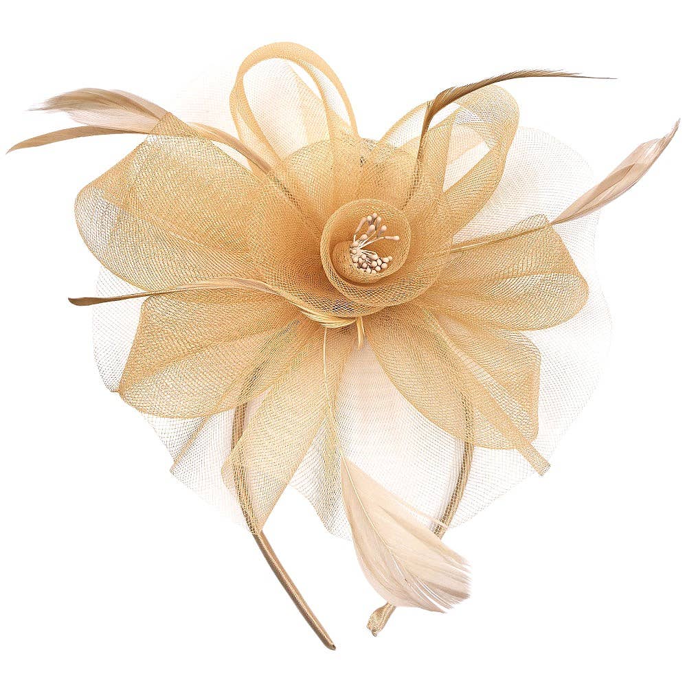 Diacly - Wholesale Fascinator Hat - Women's - Chic Mesh Flower Feather Kentucky Derby Fascinator Hat0