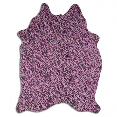 Pele de couro de camurça leopardo rosa por atacado de Western Linens