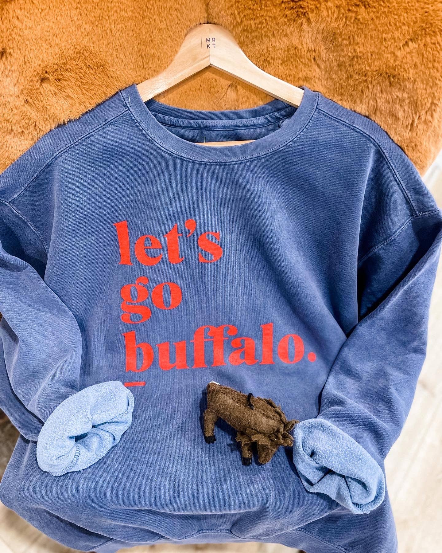 Pittsford MRKT – wholesale Graphic sweatshirt – Women’s – LET’S GO BUFFALO CREW SWEATSHIRT1