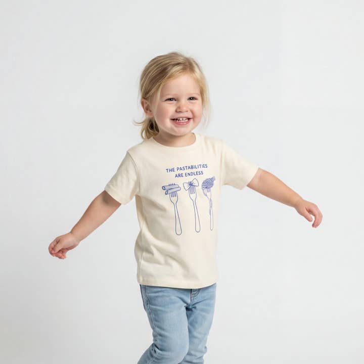 The Pastabilities Are Endless Kids Shirt, Graphic Tee for Pasta Lover for wholesale by The Wishing Elephant