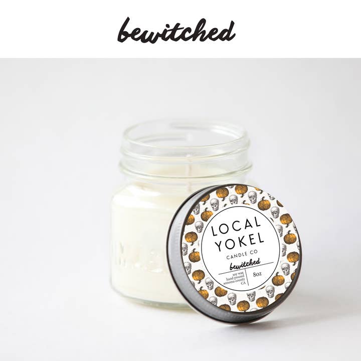 THE LOCAL YOKEL - Vente Bougie en bocal - Coffret Halloween MIX | Mason 8oz | Bougies en cire de soja |1