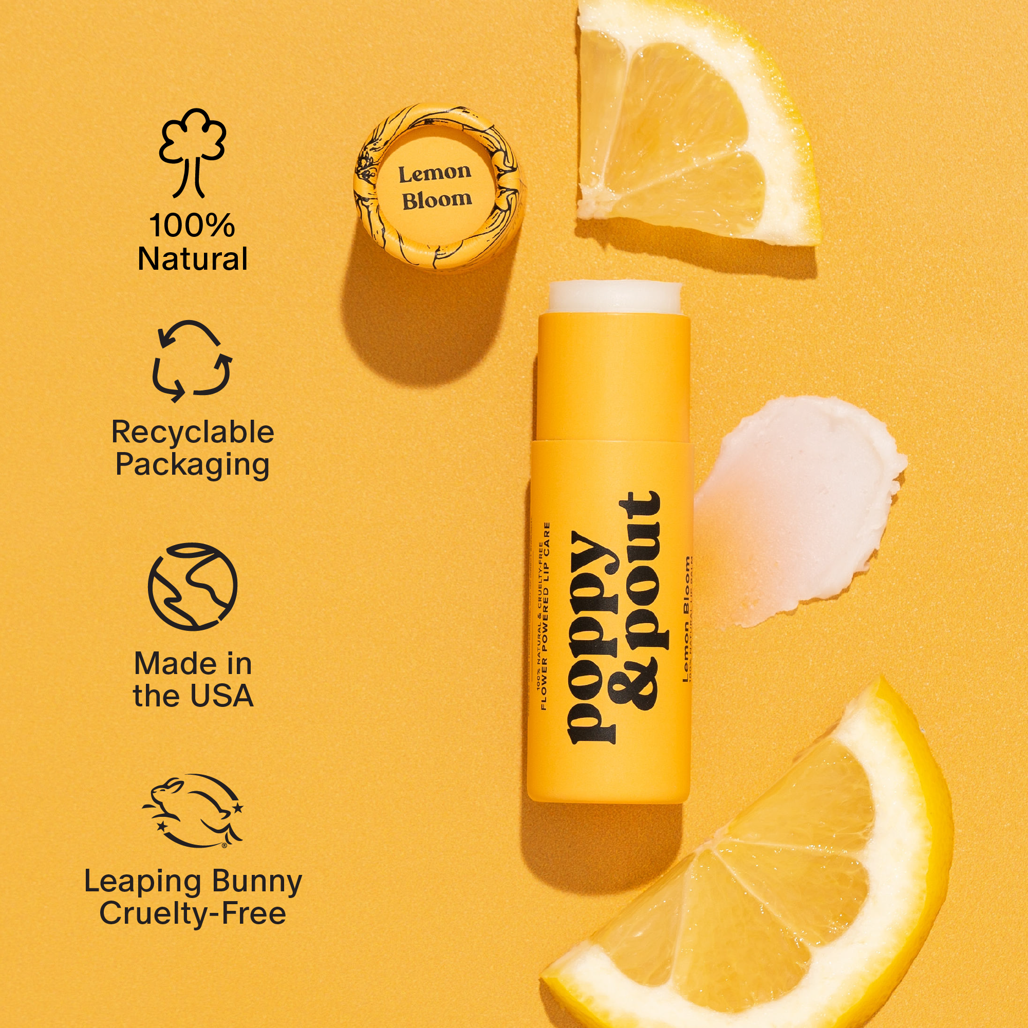Poppy & Pout - Wholesale Lip Balm Set - Lip Care Duo, Lemon Bloom8