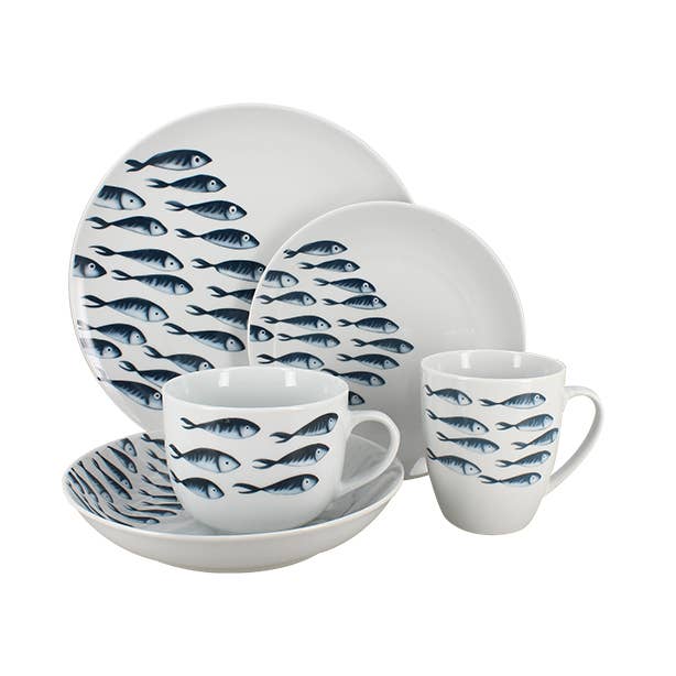 Novastyl - Wholesale Dinner Plate - Set of 60 pescare porcelain plates0