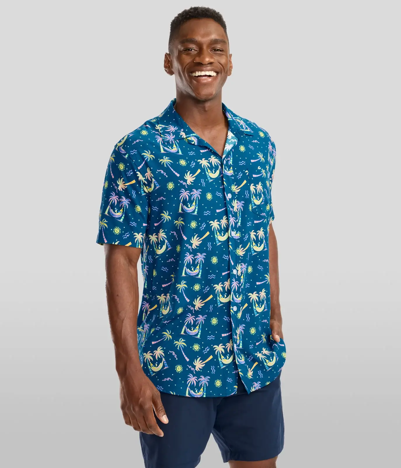 Tipsy Elves - Wholesale Button Down Shirt - Men's - Banana Hammock Hawaiian Shirt - Men's Tropical Button Down1