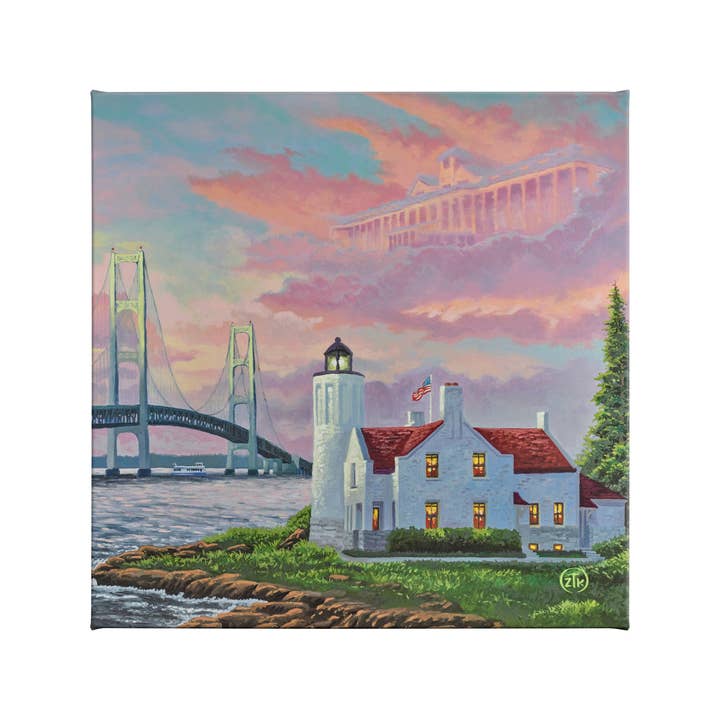 Mackinac Island - 14" x 14" Gallery Wrapped Canvas for wholesale by Art Brand Studios