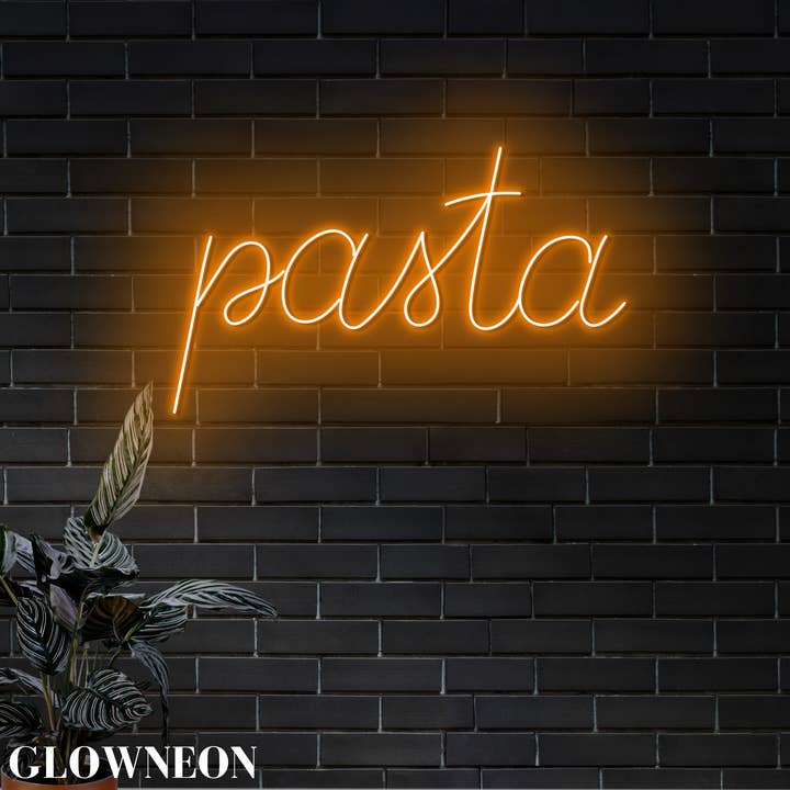 Pasta Wand Neon Kunst, Italienisches Pasta Restaurant LED Offenes Schild für den Großhandel von Glow Neon