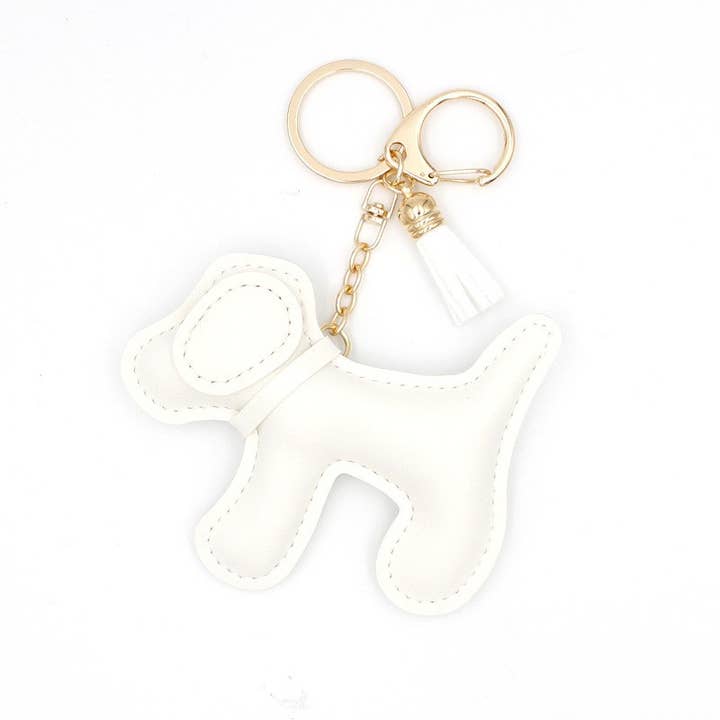 JOSSLYN by wall to wall - Wholesale Keychain - Women's - VEGAN LEATHER DOG BAG CHARM KEYCHAIN | 40KC142