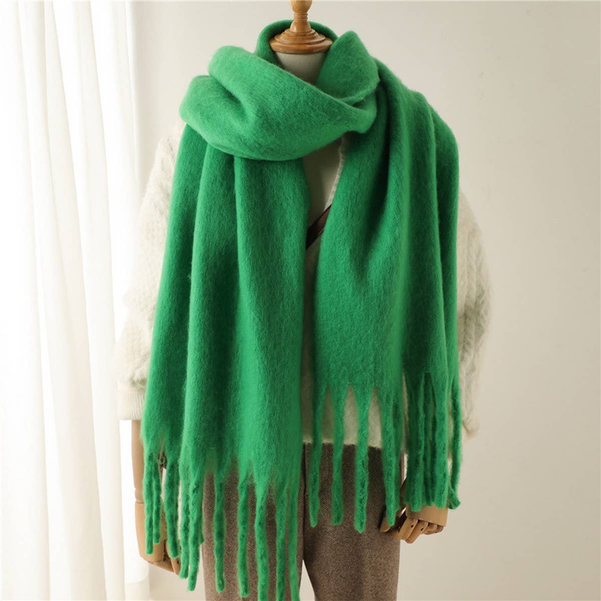 ACCITY - Wholesale Scarf - Women's - Mohair Tassel Scarf for Winter, Unisex Long Shawl_CWASC09658