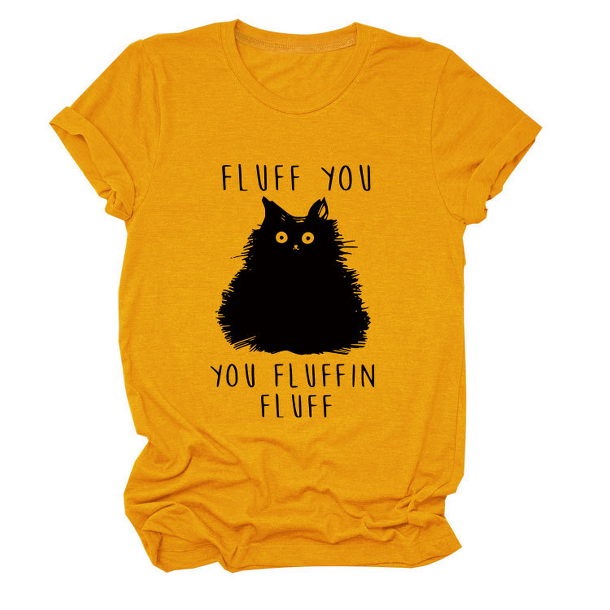 ACCITY - Wholesale Screen Printed T-Shirt - Women's - Women’s Graphic Tee – Fluff You Cat Print_CWTTSL05104
