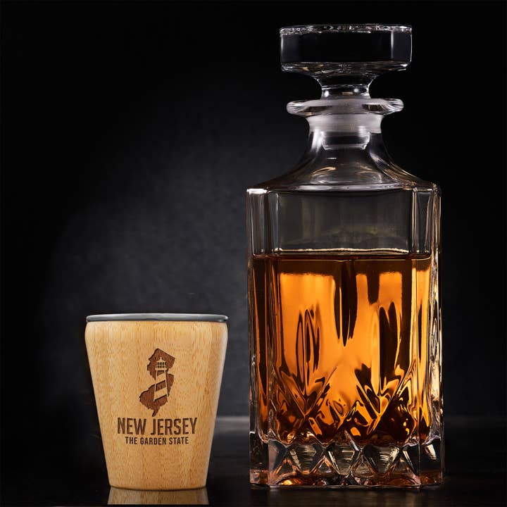 Totally Bamboo - Vente Verre à shooter - Verre à shot gravé du New Jersey, bambou et acier inoxydable1