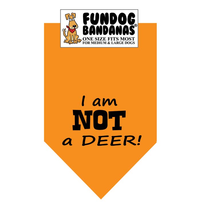 Wholesale 5 Pack - I am NOT a DEER! Bandana for wholesale by FunDog Bandanas