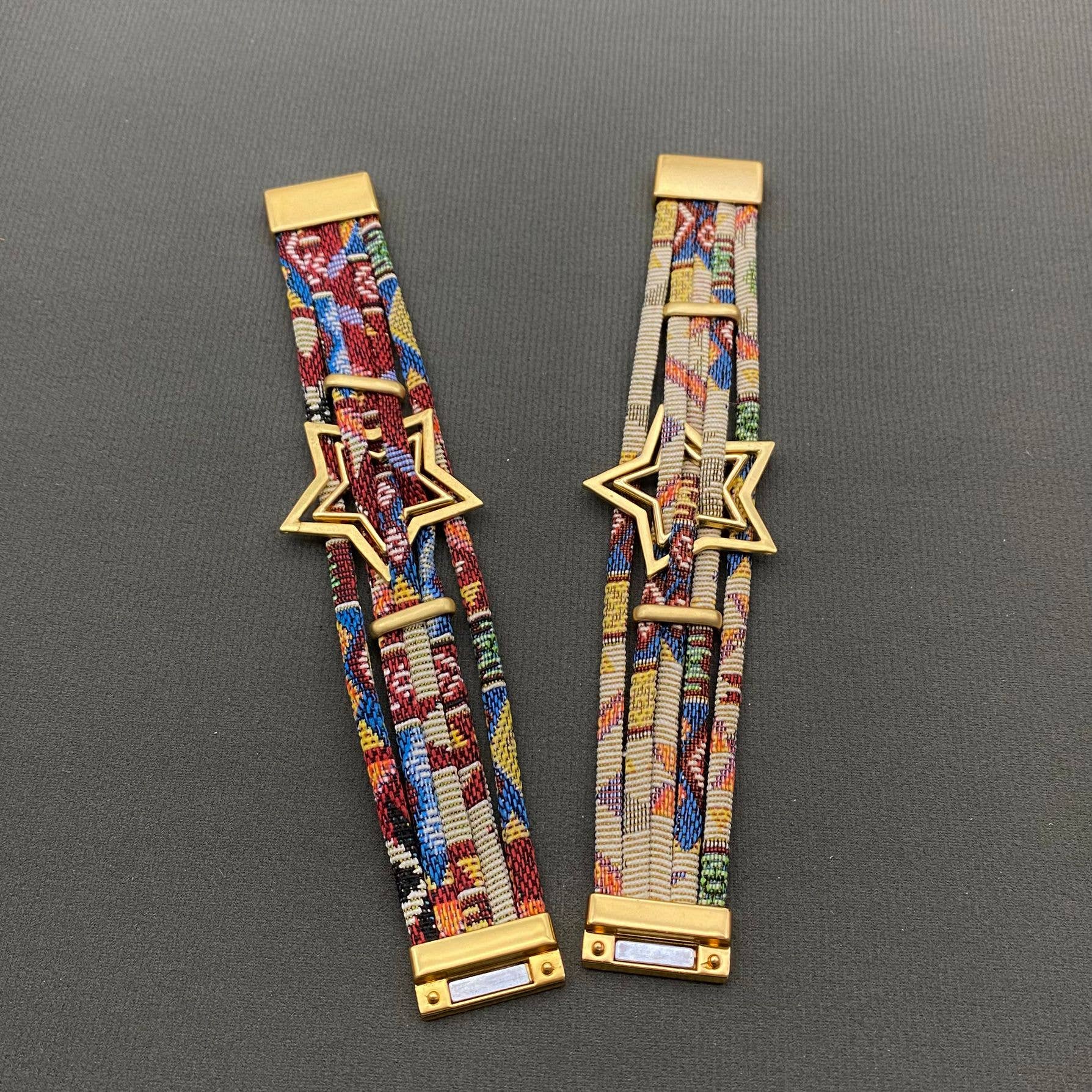 Mio Queena - Wholesale Bangle Bracelet - Star Multi-layer Braided Rope Magnetic Buckle Bracelet - LB3