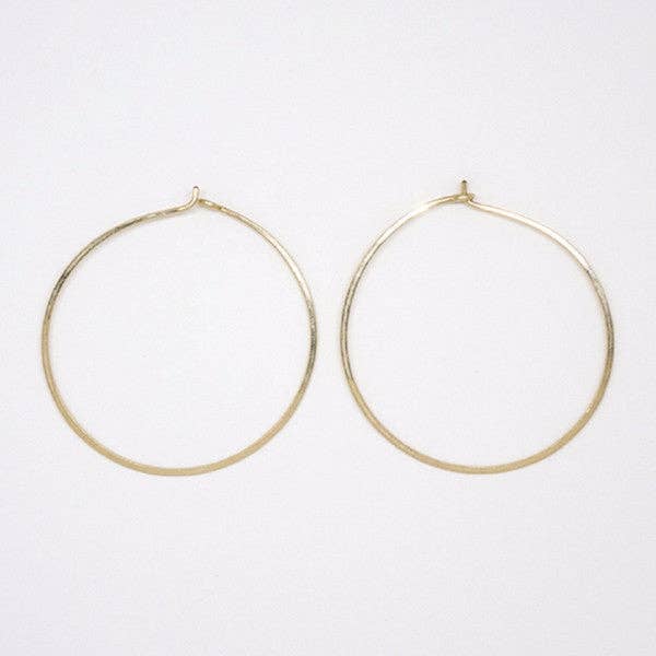 Créoles rondes remplies d'or - E1688 pour la vente par Susan Rifkin Jewelry Designs