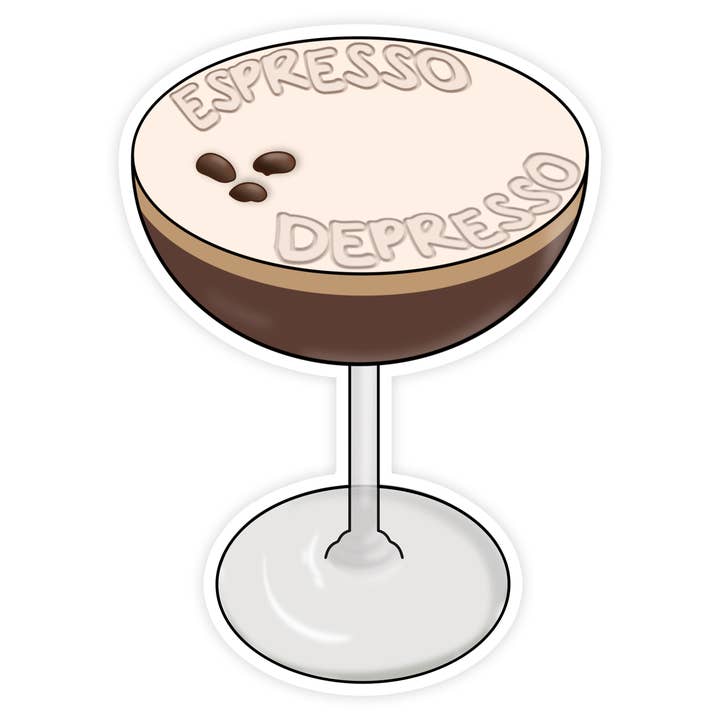 Adesivo Espresso Depresso por atacado de Shop Trimmings