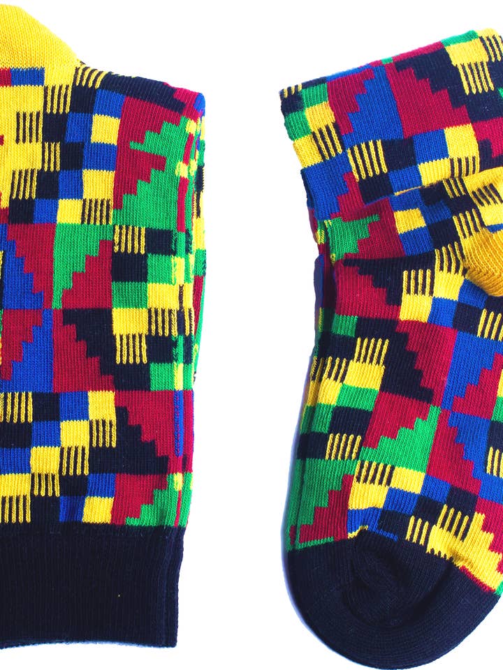 Calcetines Niños Dumsor African Kente para venta al por mayor de Afrisocks