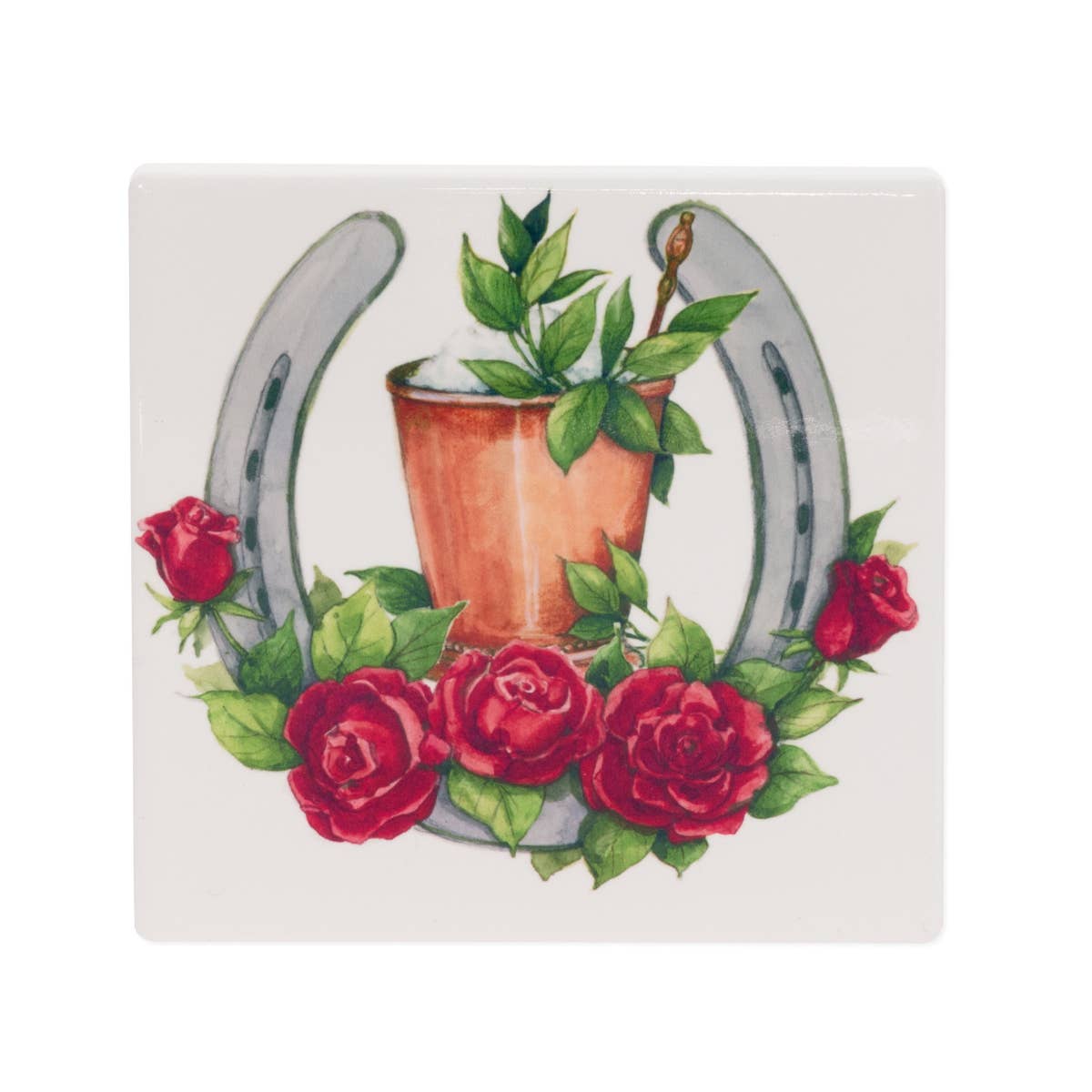 Boston International – Base de copos por atacado – Conjunto de 12 Bases de Copos de Cerâmica Mint Julep0