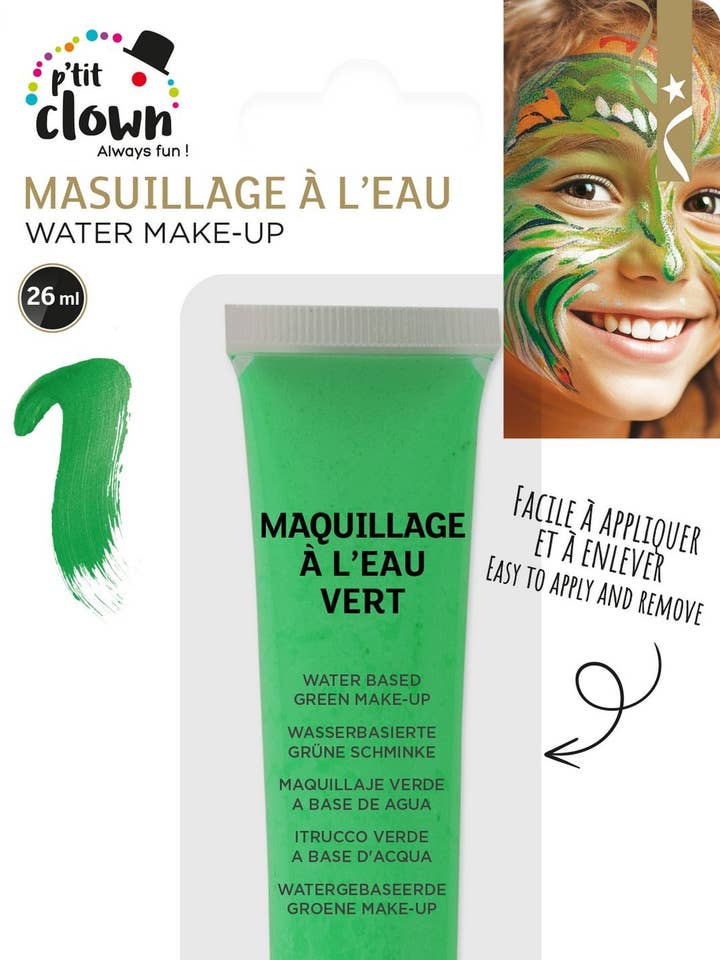 Fard À L'Eau En Tube - 26ml - Vert pour la vente par P'tit Clown