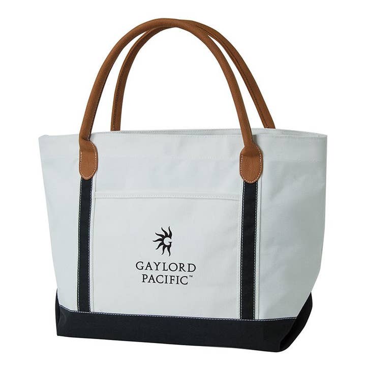 Mercantile 12 - Wholesale Tote Bag - Unisex - Custom YOUR BRAND OR LOGO 18 Oz. Boat Tote W/ Vegan Leather3