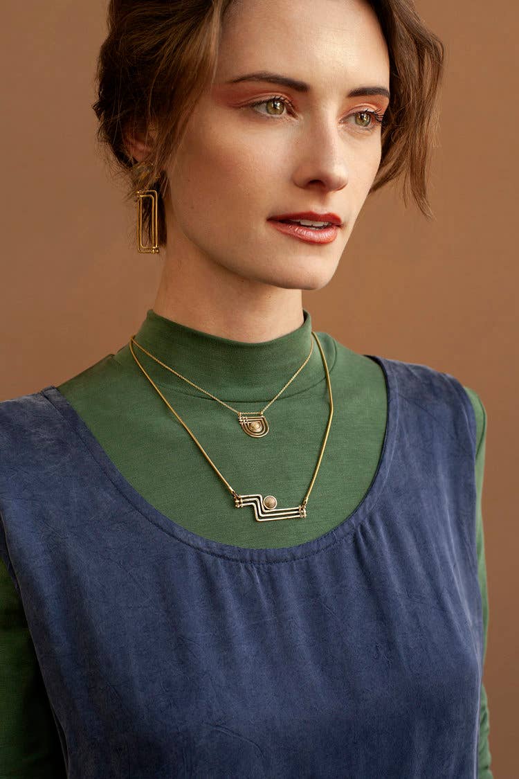 Lindsay Lewis – Engroshandel Halskæde med vedhæng – Golden Era Halskæde - Rød Jasper3