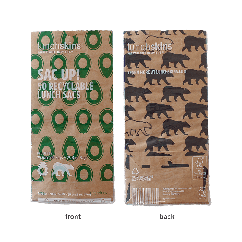 Lunchskins - Wholesale Lunch Bag/Box - Recyclable Paper Lunch Sacks 50ct – Variety Pack1