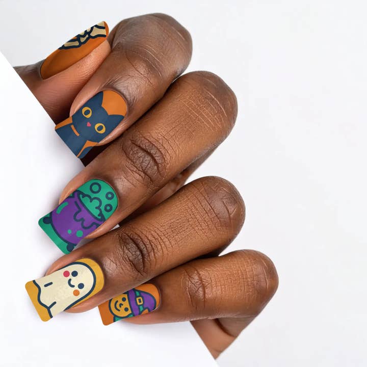 FYNE BODY - Wholesale Press-on/fake nails - Ghostly Glam Halloween Multicolor Press-On Nails4