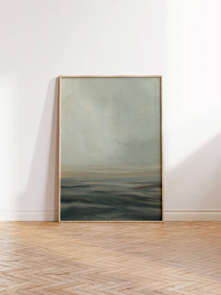 Neutral Seascape Giclée Print for wholesale by David Brazier Art