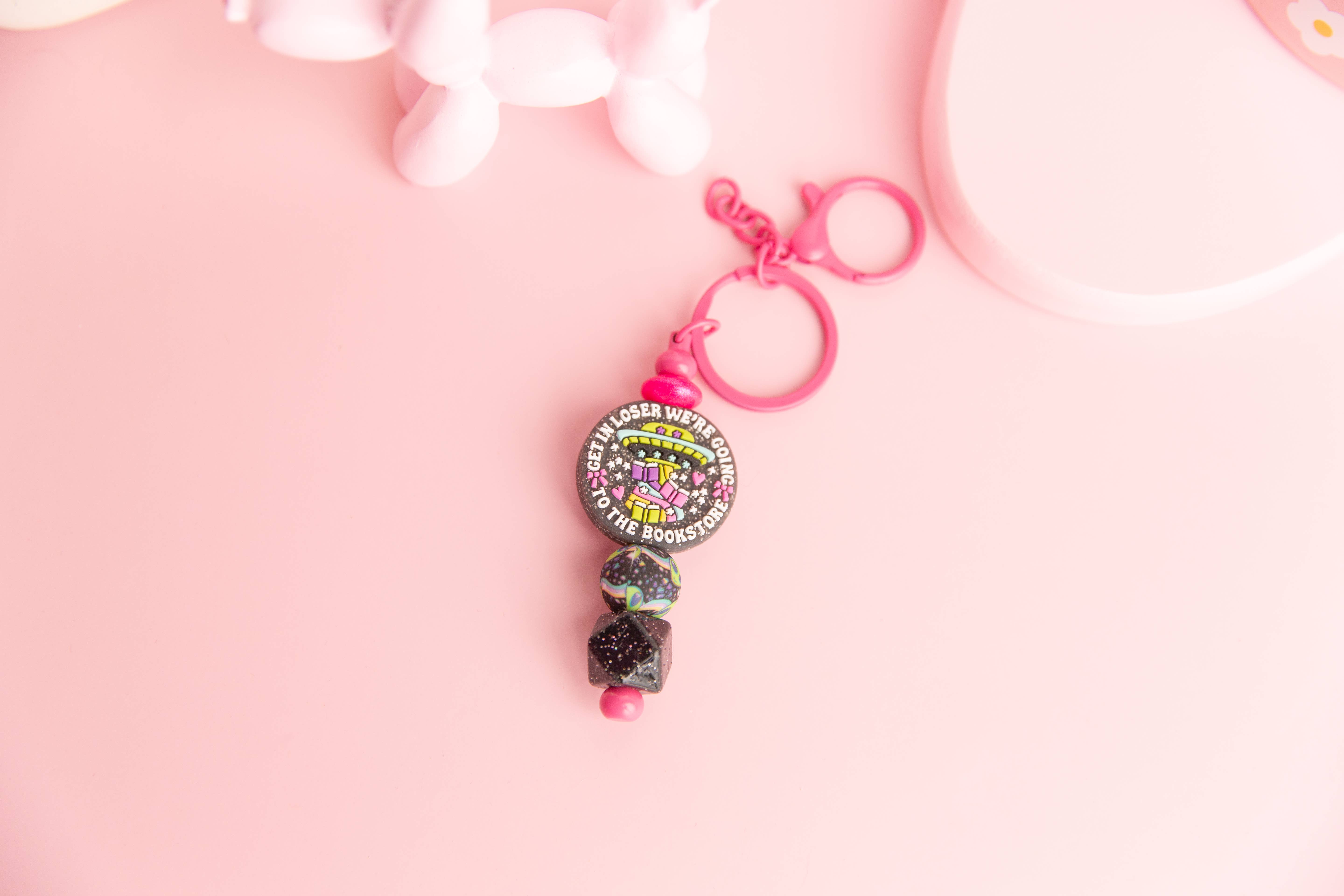 The Blush Hut - Wholesale Keychain - Women's - Get in Loser Keychain – Book Lover Accessory2