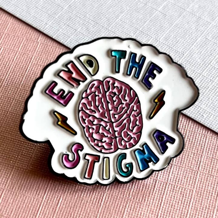 End the Stigma Emaille-Nadel | Mental Health Brosche für den Großhandel von For the Love of You Co.