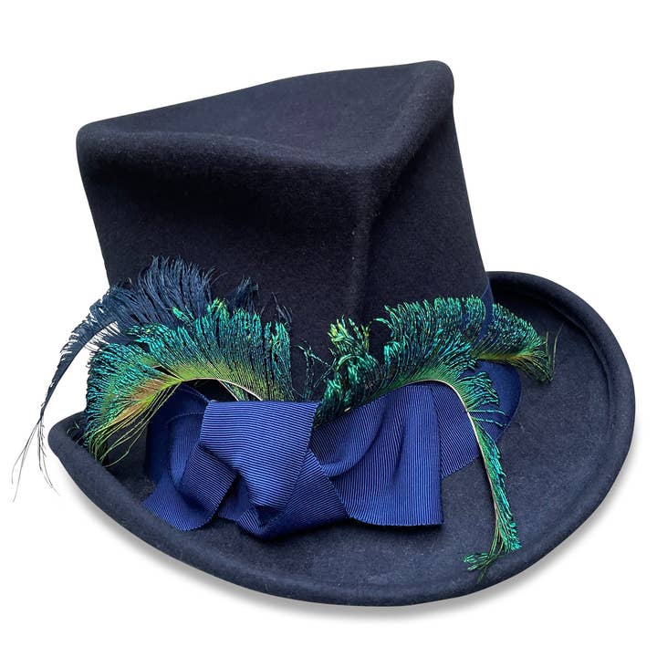 Midnite - Wool Felt Top Hat for wholesale by Cha Cha's House of Ill Repute