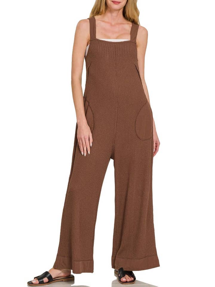 Vanilla Monkey - Wholesale Jumpsuit - Dames - Gebreide Wafel Wijde Pijpen Overall8
