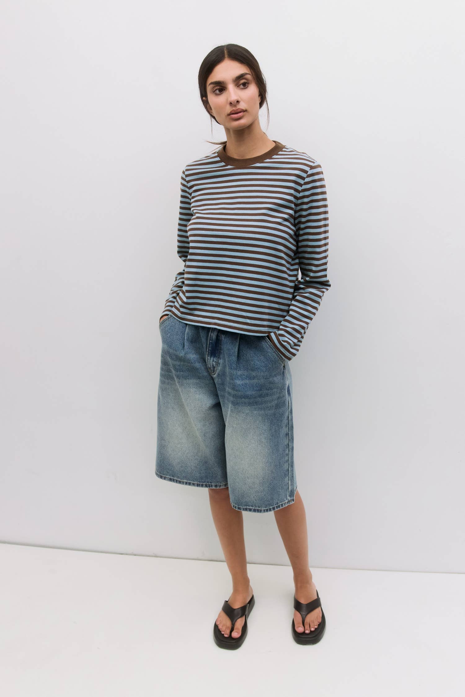 MOD REF - Wholesale T-Shirt - Women's - The Kathleen Top | Women's Striped Long Sleeve T-Shirt

12