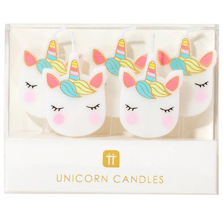 Talking Tables USA - Wholesale Cake Candle - Unicorn Face Cake Candles | 5 Pack | Kids Birthday Party |