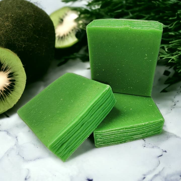 Lemongrass And Kiwi Goat's Milk Soap for wholesale by ZOZO Soap Co.