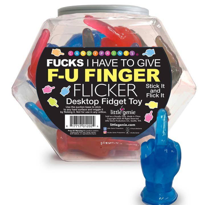 Little Genie Productions - Wholesale Gag Gift/Novelty Gift - FU Finger Flickers POP Display of 24