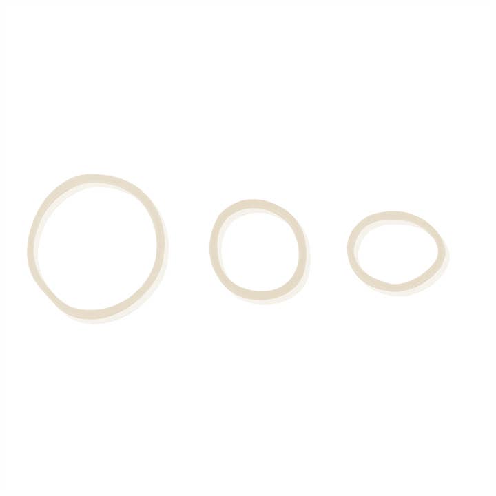 Annie International, Inc. - Wholesale Hair Tie - Annie Rubber Bands Asst Size 300Ct White