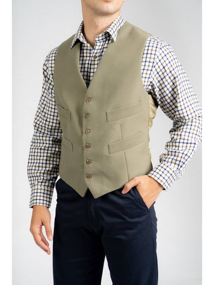 Carabou - Wholesale Suit Vest - Men's - Moleskin Waistcoat1