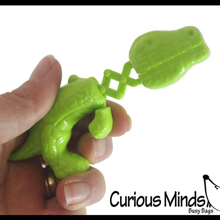 Curious Minds Toys - Vente Marionnette à doigt – enfant et bébé - 1 pince Dino Grabber, pince à épiler, marionnette Dinosaur Chomp3