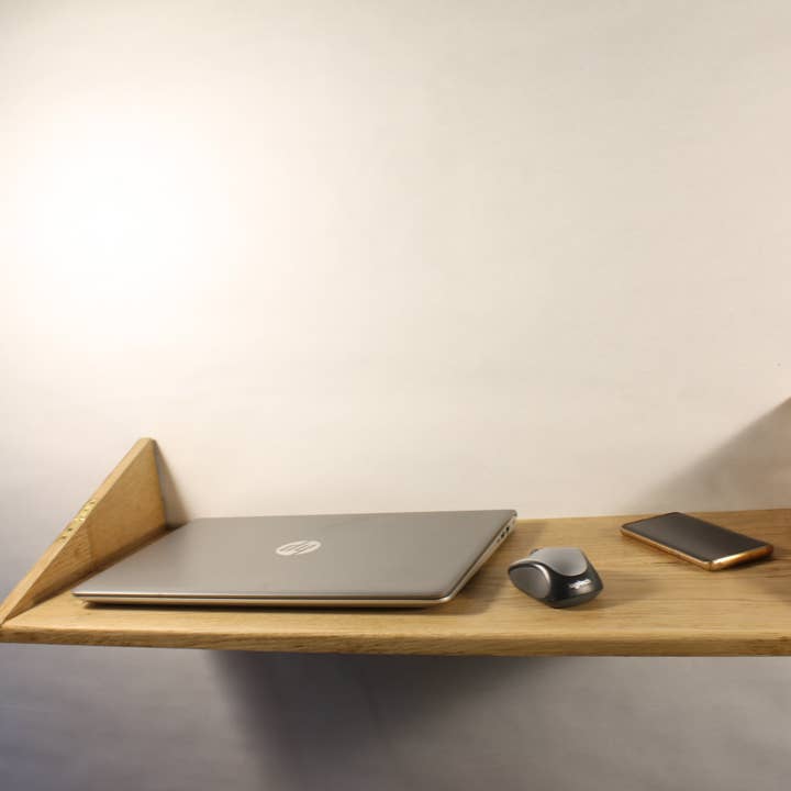 Hammer and Nail Studios - Wholesale Desk Decor - Kids & Baby - White Oak Fold Down Wall Mount Floating Desk8