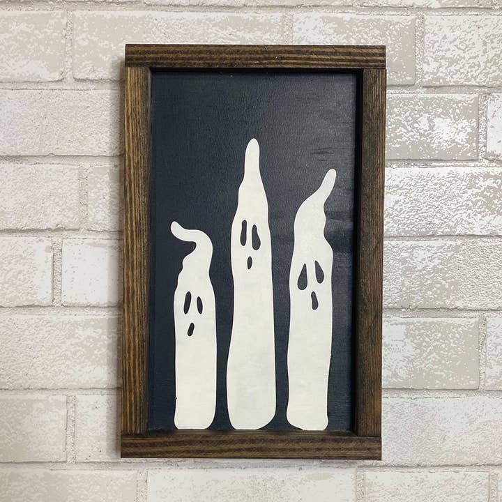 Halloween 3 Ghosts | 8 x 13 Sign for wholesale by Little Beautiful Mess