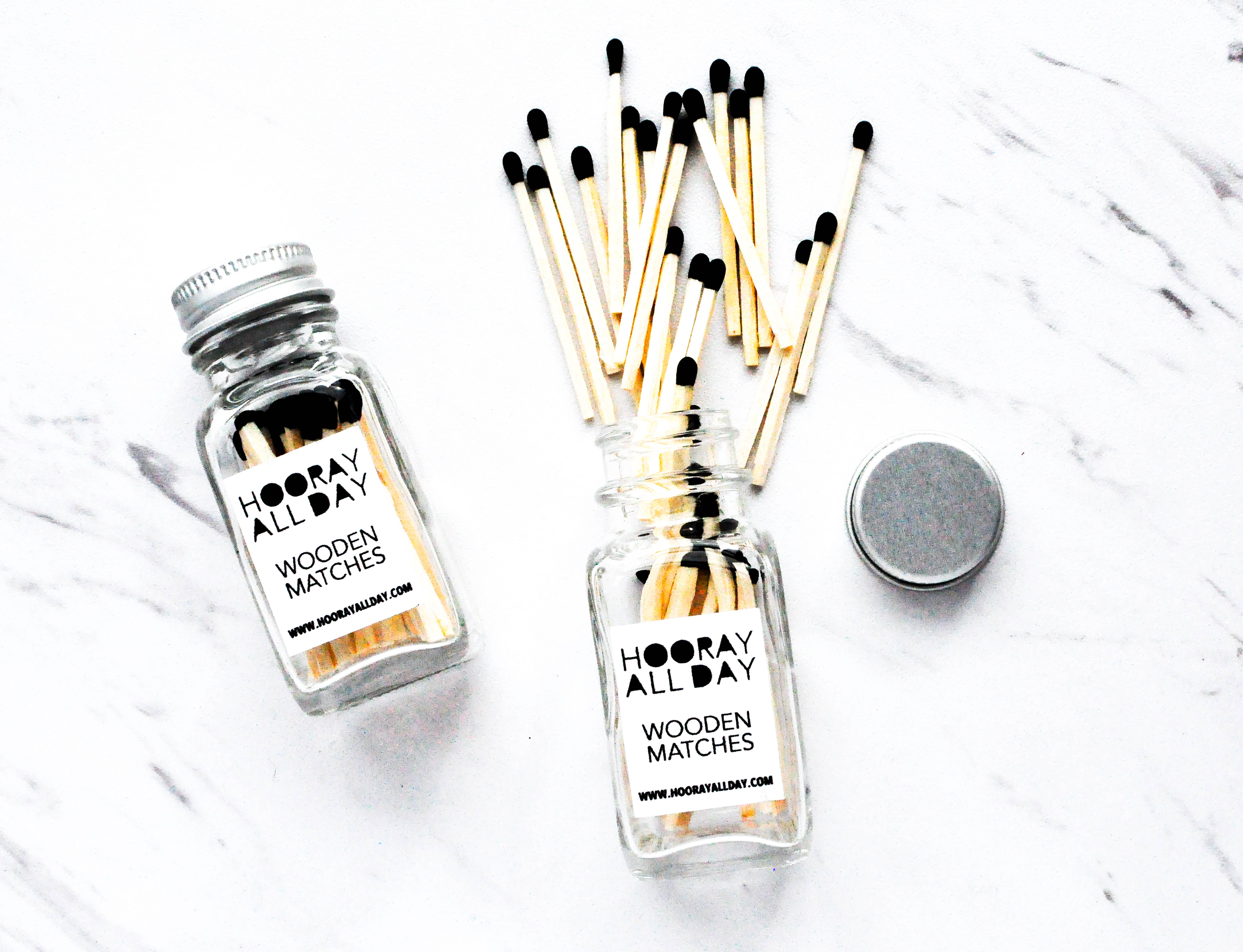 Hooray All Day - Wholesale Matches - Colorful Wooden Matches In Little Glass Bottle - New Colors!5