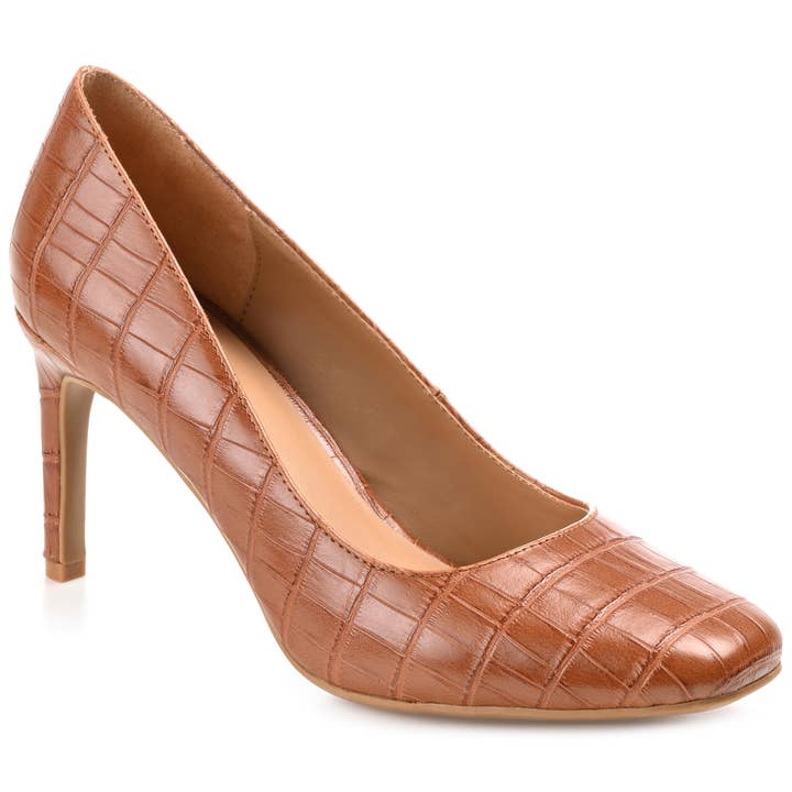 Journee - Wholesale High Heels - Women's - Monalee Pump Stiletto Heels In Croco