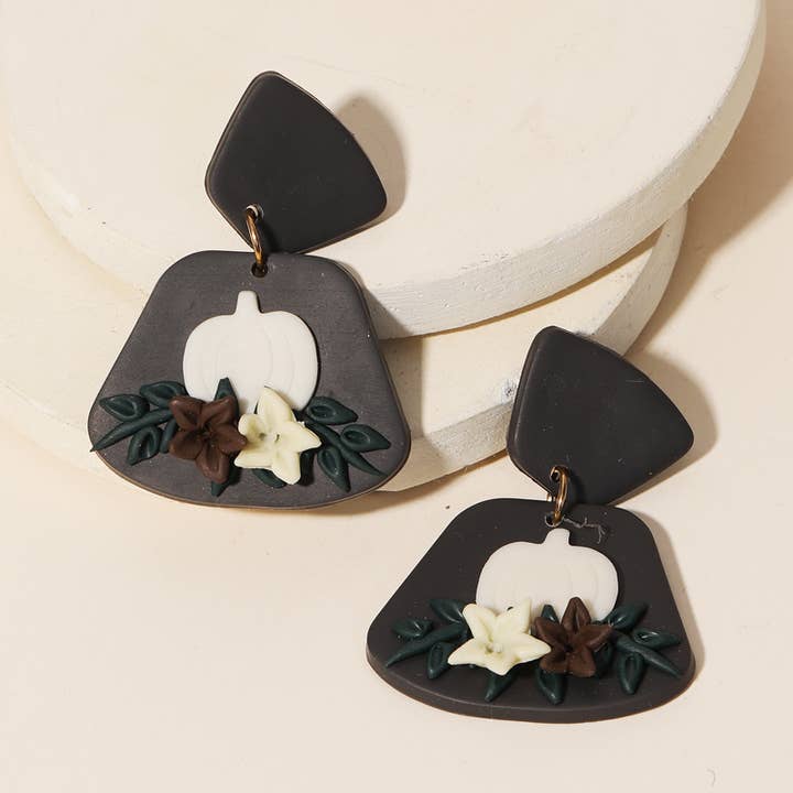 Floral Polymer Clay Thanksgiving Earrings for wholesale by Anarchy Street