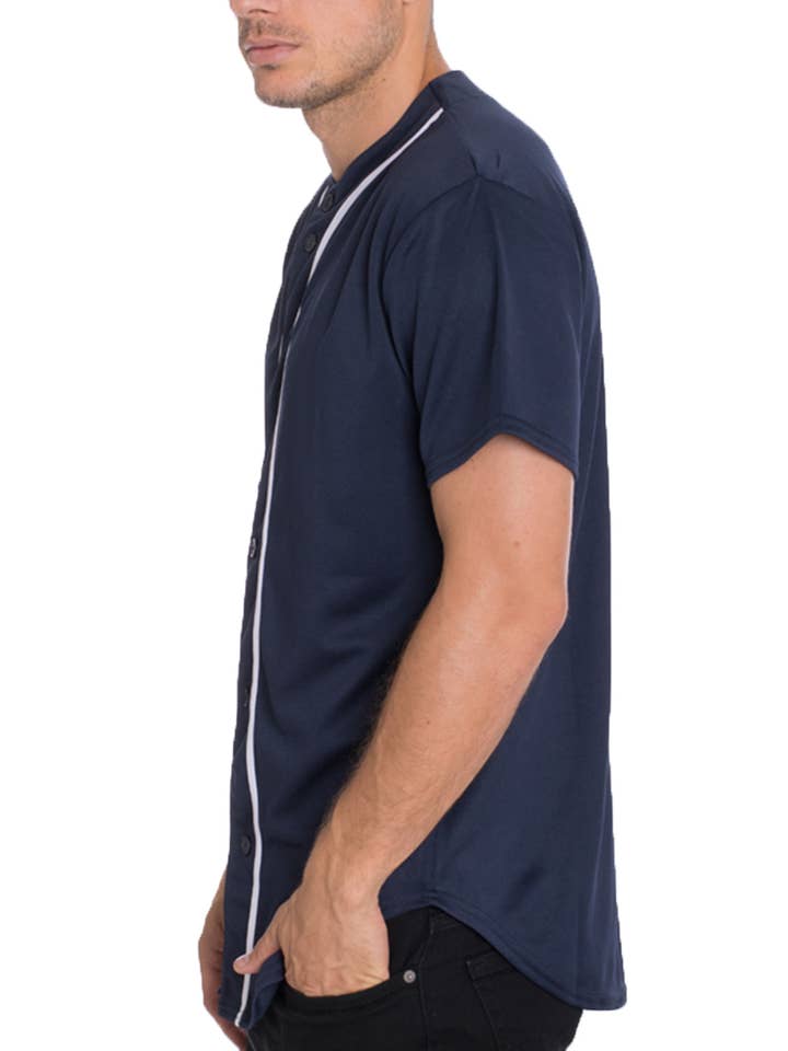 WEIV - Wholesale Button Down Shirt - Men's - Unisex Baseball Jersey1