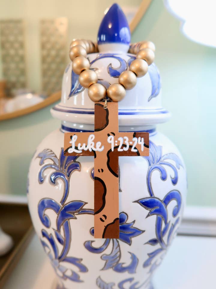 etiqueta de escritura pintada à mão – Lucas 9:23-24 por atacado de millie b & co