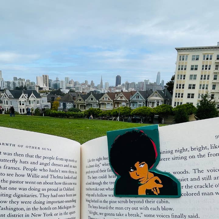 Angela Davis Magnetic | Page Marker Bookmarks for wholesale by CheerNotes Greeting Cards & Stationery