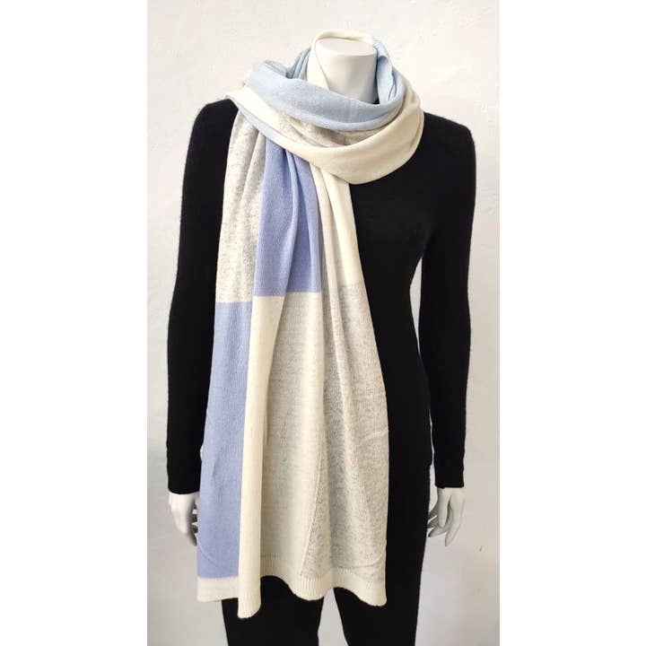 BenveCashmere - Wholesale Scarf - Women's - LARGE KNITTED SCARF PLAID INLAY ONE SIZE6