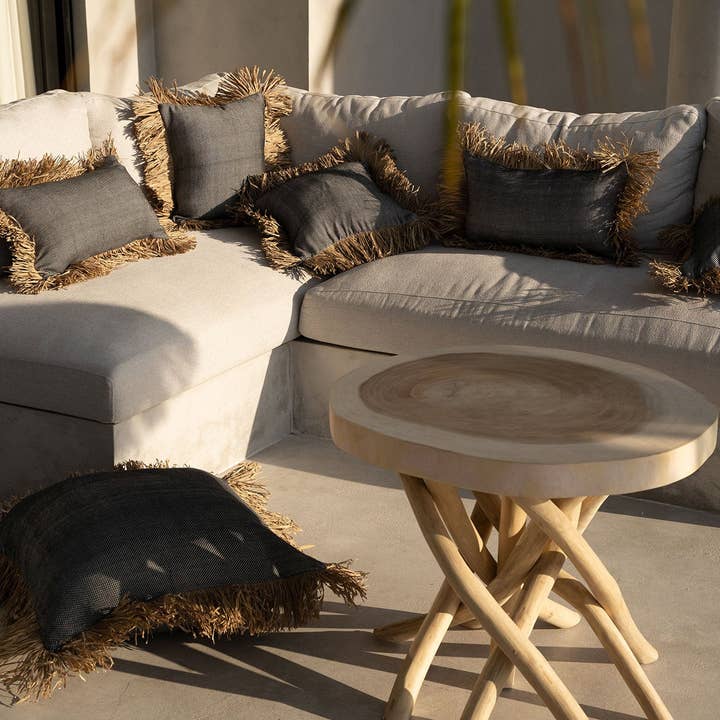 Bazar Bizar Living - Vendita all'ingrosso Fodera cuscino decorativo - Copricuscino The Cotton Bonita - Nero Naturale - 40x40 cm3